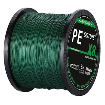 Easy Catch 500m 546 Yards PE Braided Fishing Line Green 4 Strands