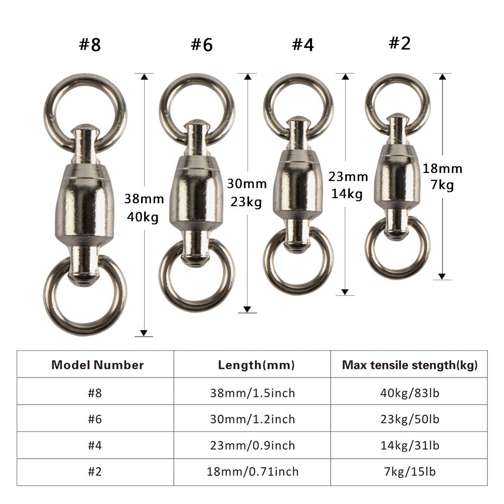 Ball Bearing Swivel 200pcs/pack