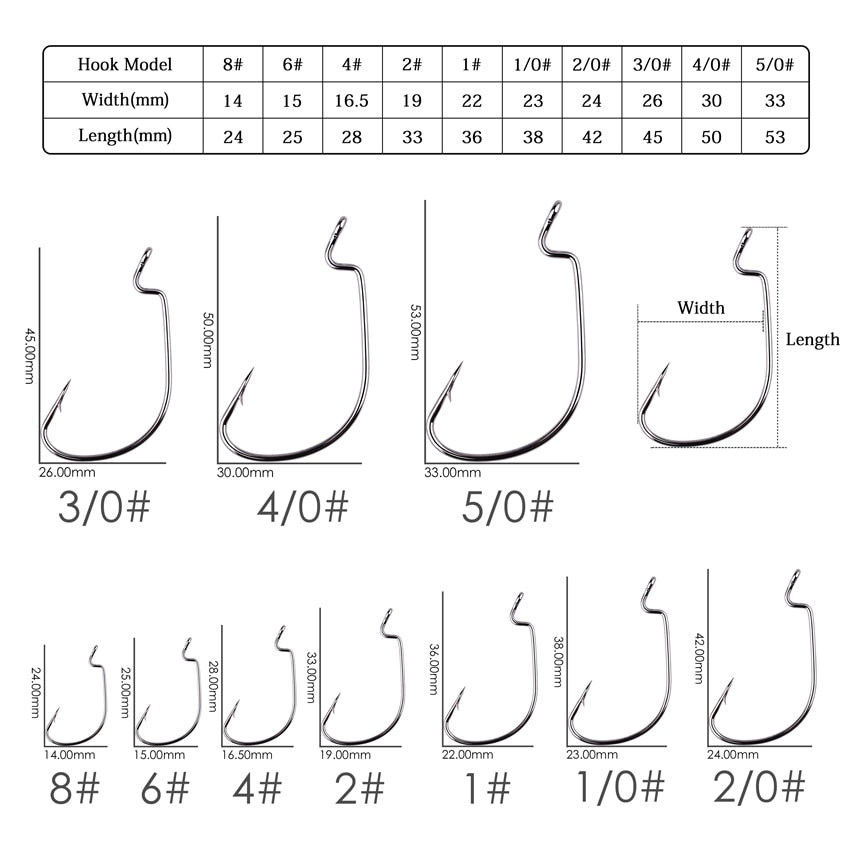 Wide Gape Hook 10 pcs/pack