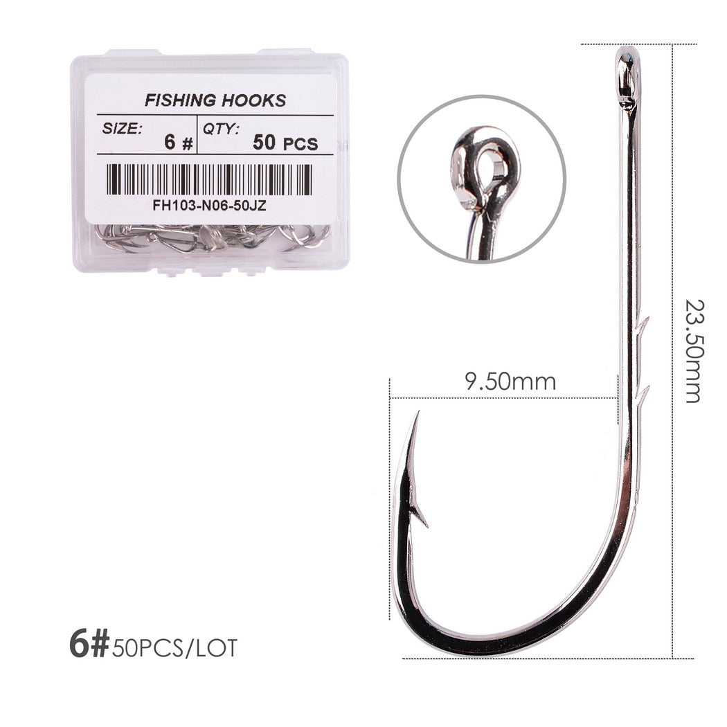 O'shaughnessy Hooks 50pcs/pack