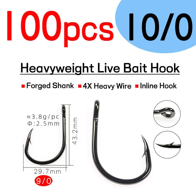 Elllv S Live Bait Hook 100pcs/pack