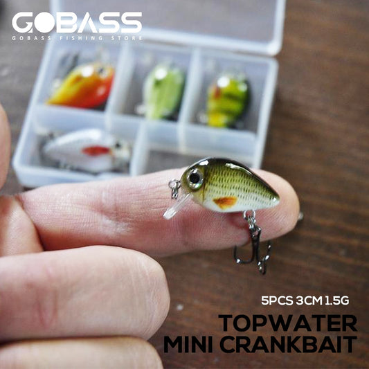 GOBASS Mini Crankbait set 5pcs/pack